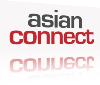 El logotipo de AsianConnect en perspectiva